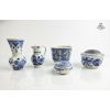 Image 3 : Collection Of Vintage Dutch Delftware Pottery, Identifiable By Its Signature Blue-And-White Floral