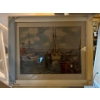 Image 2 : Antique handmade wooden cupboard with sailboat, painting, and beautiful white frame