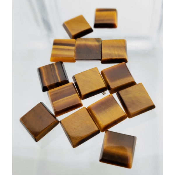Tigereye (21.8 ct, 8 mm Square Buff Top)