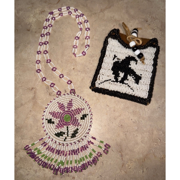 Traditional Indigenous Beadwork - Seed Bead 14"Long