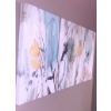 Image 3 : Abstract Floral Canvas Wall Art With Yellow and Blue Accents