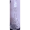Image 6 : Cut Crystal Decanters, Candle Holders, and Brass Planter Set with Faux Greens