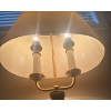 Image 3 : Antique Table Lamp w/ Lacquered Base & Fabric Shade
