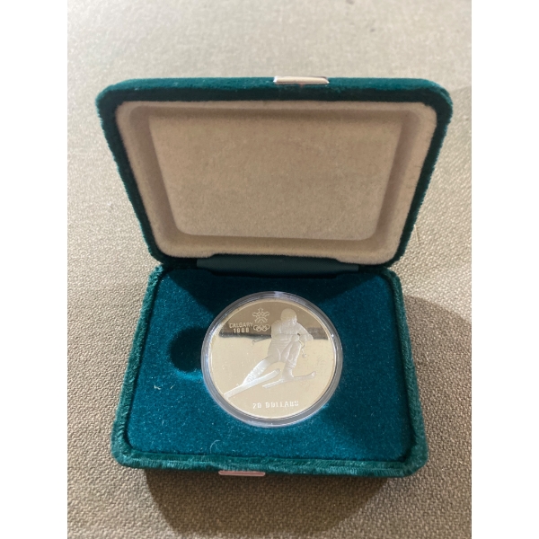 1985 Canadian $20 Silver Coin - Calgary 1988 Winter Olympics