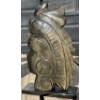 Image 2 : Hand Carved Black Obsidian Aztec Statues- Mexican Made