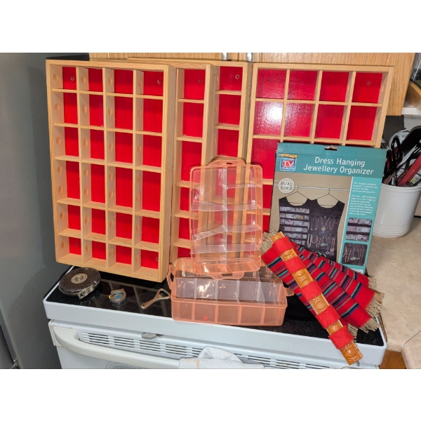 Assorted Craft Organizers Hand Tools & Blank Tapestry