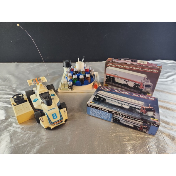 Vintage RC Car, HO Scale Truck Model Kits and Paint