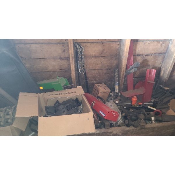 - Contents of Garage Cubby- Red Toolbox: 20 W, 6 D, 3 T, Hitches, Random Metal and More!
