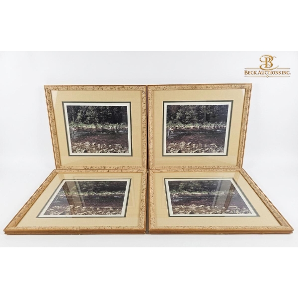 Four Framed Prints Featuring River Scenes