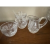 Image 2 : Cut Glass Crystal Tableware with Bowl, Candlesticks, and Accessories