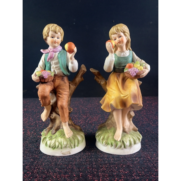 Goebel W.Germany Boy & Girl Porcelain Figurines, 6"