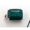 Image 2 : 13.2 ct Certified Silver Emerald gemstone Pendant ($11,200 Appraisal)
