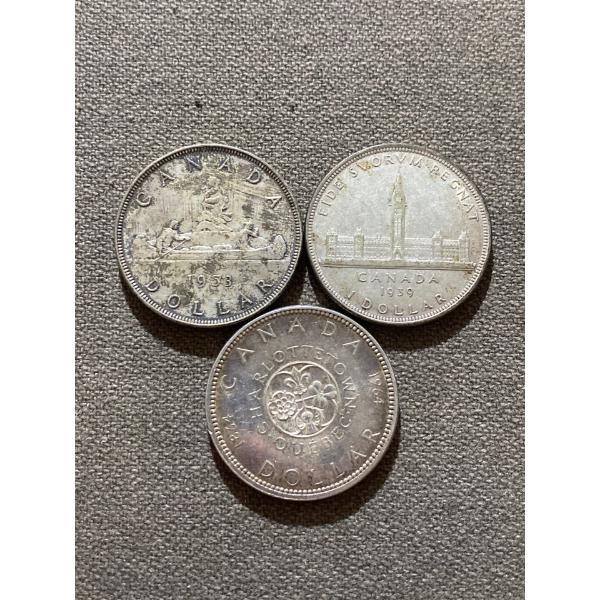 Three Canadian Dollars 23.33 g Silver (.800)