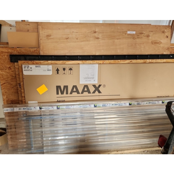 Variety of Wood, Assorted Sizes (Largest Plywood 96 x 48), Corrugated Polycarbonate 72 x 25