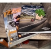 Image 6 : Grey Book Shelf w/ Multiple Home Decor Items- Tic Tac Toes, Candle Burner, Books, & More
