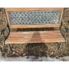 Image 1 : Two Seater Metal and Wood Garden Bench 50 W, 26 D, 31 T 