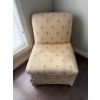 Image 6 : Upholstered Armless Slipper Accent Chair w/Tropical Pattern 29x34x36"tall