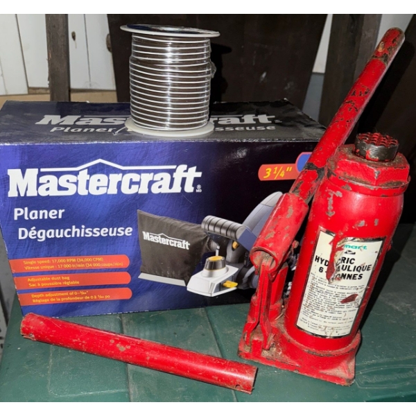 Mastercraft Planer & A Hydraulic Bottle Jack- Wood Working Tool