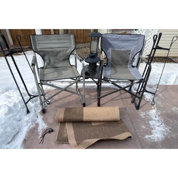 Backyard Essentials - Folding Lawn Loungers Plant Stands Patio Carpet & More