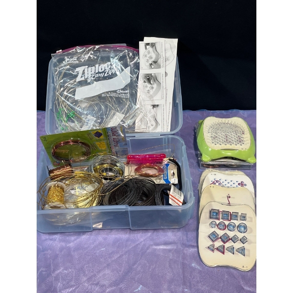 Wire Winder and Collection of Wire for Jewelry Making