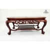 Image 1 : Chinese Carved Hardwood And Marble-Inset Coffee Table Early 20th Century 18''D, 38''W, 18''H INCHES.