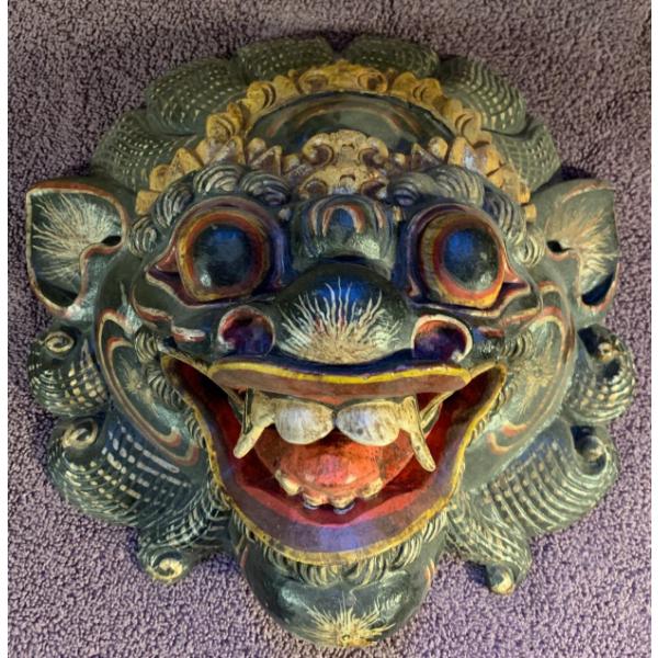 Hand Carved Burmese Ceremonial Mask 11T 