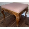 Image 4 : Pastel Pink Arm Chair 29x31x33  w/ Oak Bottem Ottoman & Decorative Accent Pillows 