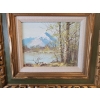 Image 3 : Framed Oil Painting On Canvas Titled "Mountain Landscape" 18''*16''INCHES