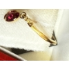 Image 3 : Yellow Gold 14K Stamped Earrings Pink/Red Stones, Weighs 0.99g