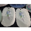 Image 4 : Green Plate 13.5, Nikko  Pink and White Platters- Largest: 14 x 9.5, Antique Blue & White 11 x 8.5