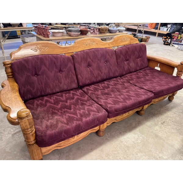 antique wood, couch, chair and table