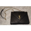 Image 2 : Yves Saint Laurent Monogram Envelope Bag w/ Adjustable Chain Link Shoulder Strap