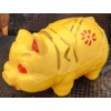 Image 12 : Collection: Hand-Painted Dish, Vintage Piggy Bank, Tin Holder, and Cast Iron Hooks