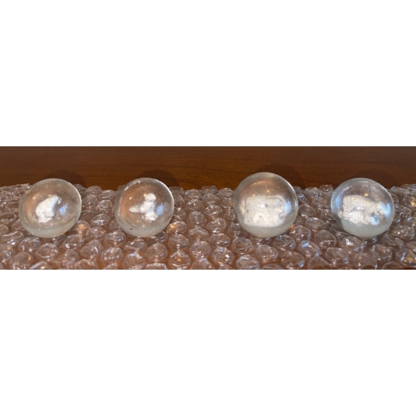 Unbranded  Handmade Antique Sulphide Marbles (4)