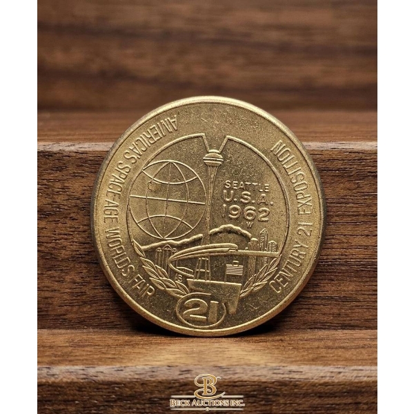1962 Seattle World's Fair Brass Commemorative Token