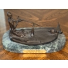 Charles M Russel Peace Pipe First Nations Bronze 9W