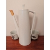 Image 2 : Retro Harmony House Moonstone Teapot w/ Japanese Lidded Ramikans 