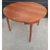 Image 1 : Danish Teak Round Dining Table w/ Modern Styling  41.5" Diameter Top, 29 