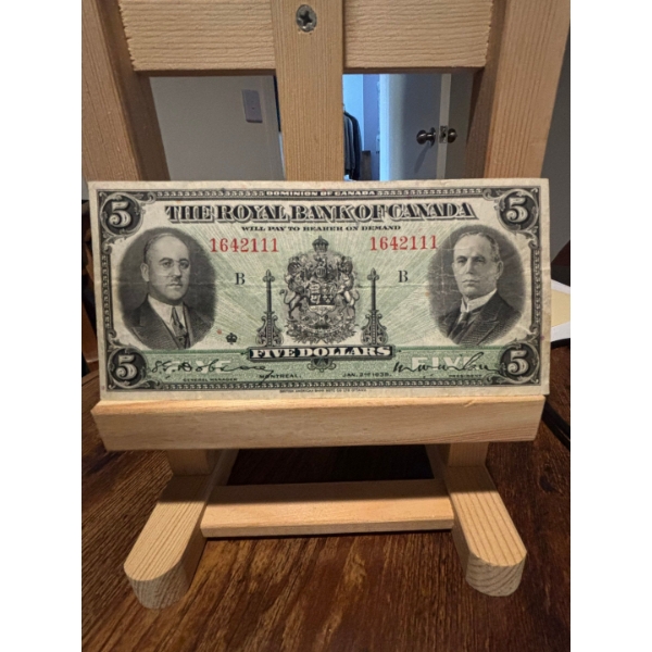 1935 Royal Bank of Canada $5 P-S1391 Circulated Note 