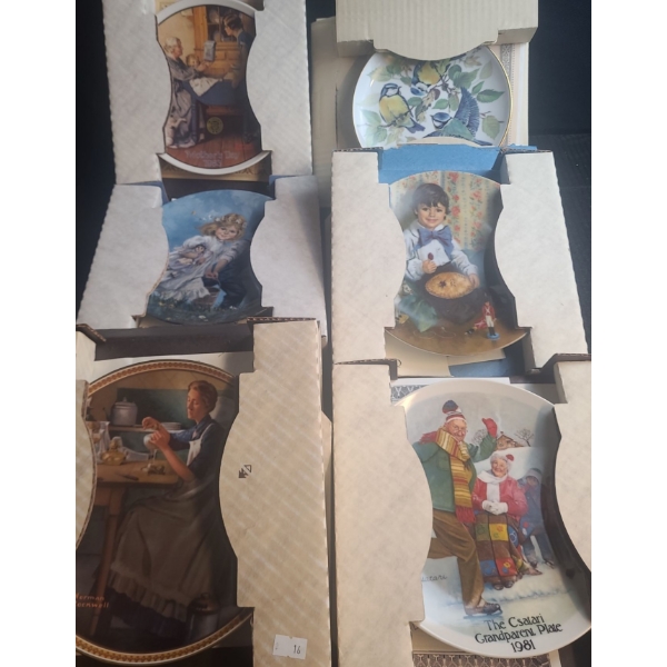 Collection of Plates Including: "Csatari Grandparent Plate 1981"