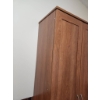 Image 3 : Wood-Finish MDF Armoire with Double Doors and Metal Handles
