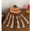 Image 1 : Six Stag Horn Handle Knives and Ceramic Covered Dish