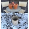 Image 1 : Outdoor Bistro Set with Planters and Stoneware Crock