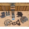 Image 1 : Workshop Hardware Including Bench Vise, Chains, and Casters