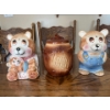 Image 1 : Vintage cookie jars, two bears and a cookie barrel from the 1950s