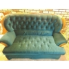 Image 1 : Lovely Green Velvet Sofa -- 62W., 36D, 39T