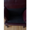 Image 7 : Gorgeous Plum Leather Claw Feet Single Chair, in Great Condition -  33W, 33D, 41T 