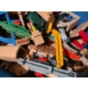 Image 1 : Huge Selection of Wooden Toys incl Train & Track Pieces w Thomas Train Blue Bag