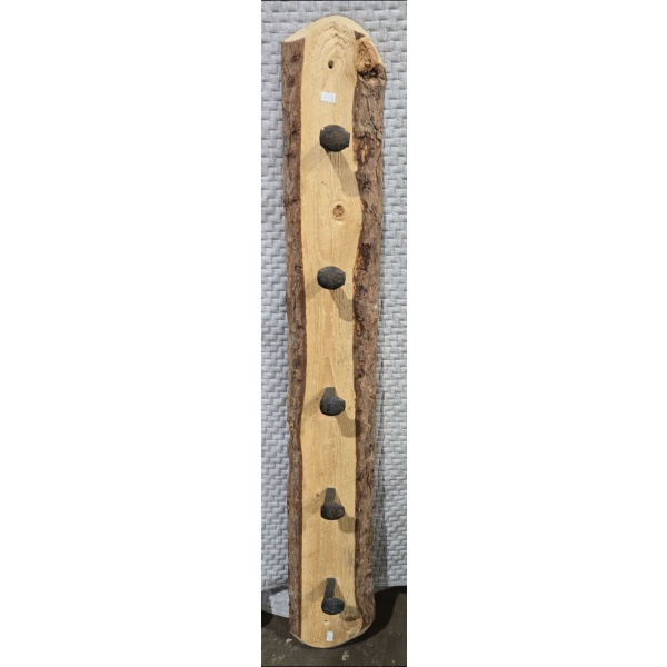 Wooden Wall Hanging Rail Road Spike Coat Hook