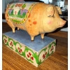 Image 2 : Hand Painted Heartwood Creek Pig Figurine Aromatherapy Candles & More